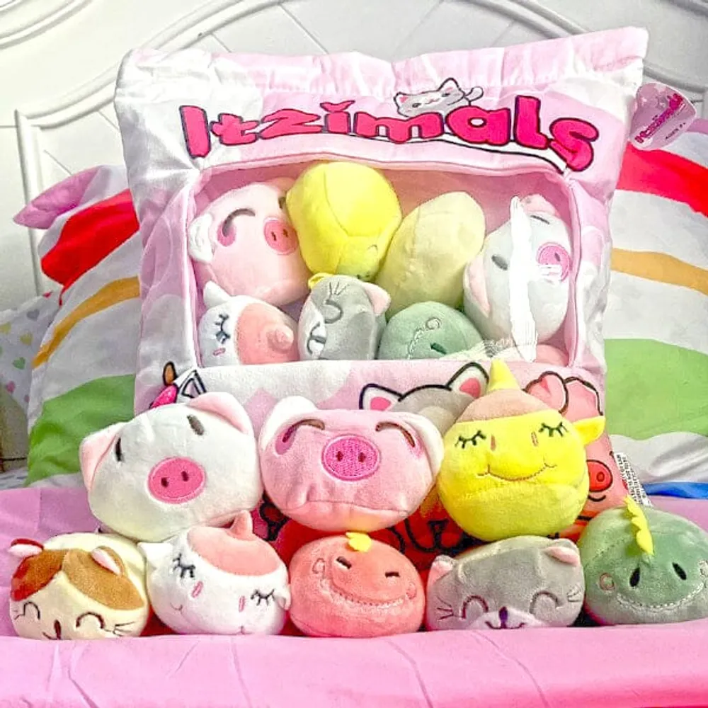 Itzimals Kawaii Snack Pillow Assorted Plush Animal Bag (Multiple Styles)