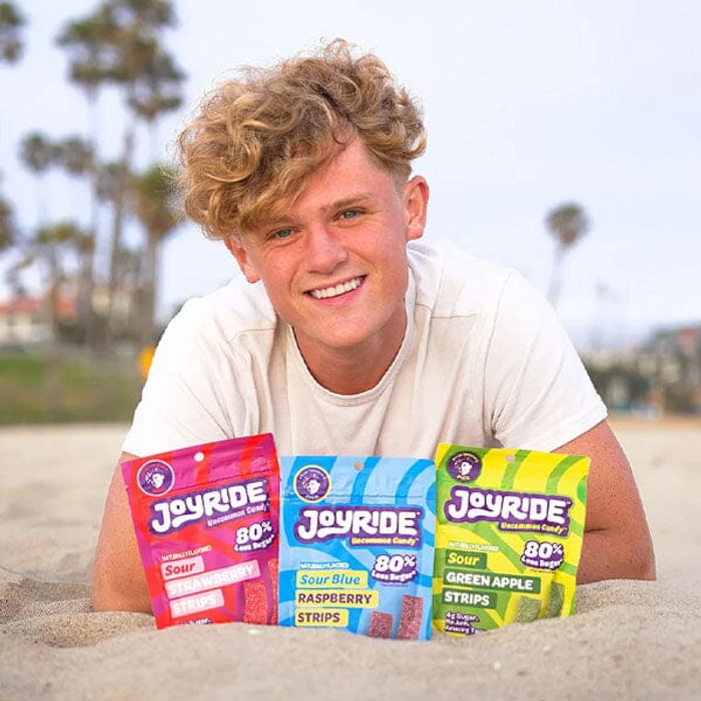 JOYRIDE™ Uncommon Candy™ x Ryan Trahan: Natural Low Sugar Sour Strips (99g) Multiple Flavors