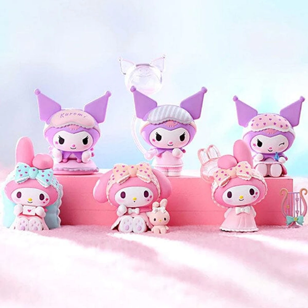 Sanrio My Melody & Kuromi Sweetheart Pajamas Series Collectible Figurine Blind Box (1pc)