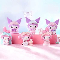 Sanrio My Melody & Kuromi Sweetheart Pajamas Series Collectible Figurine Blind Box (1pc)