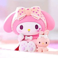 Sanrio My Melody & Kuromi Sweetheart Pajamas Series Collectible Figurine Blind Box (1pc)