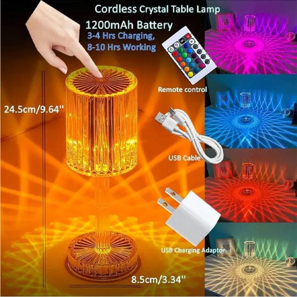 KaleidoGlow | LED Crystal Projection Table Lamp