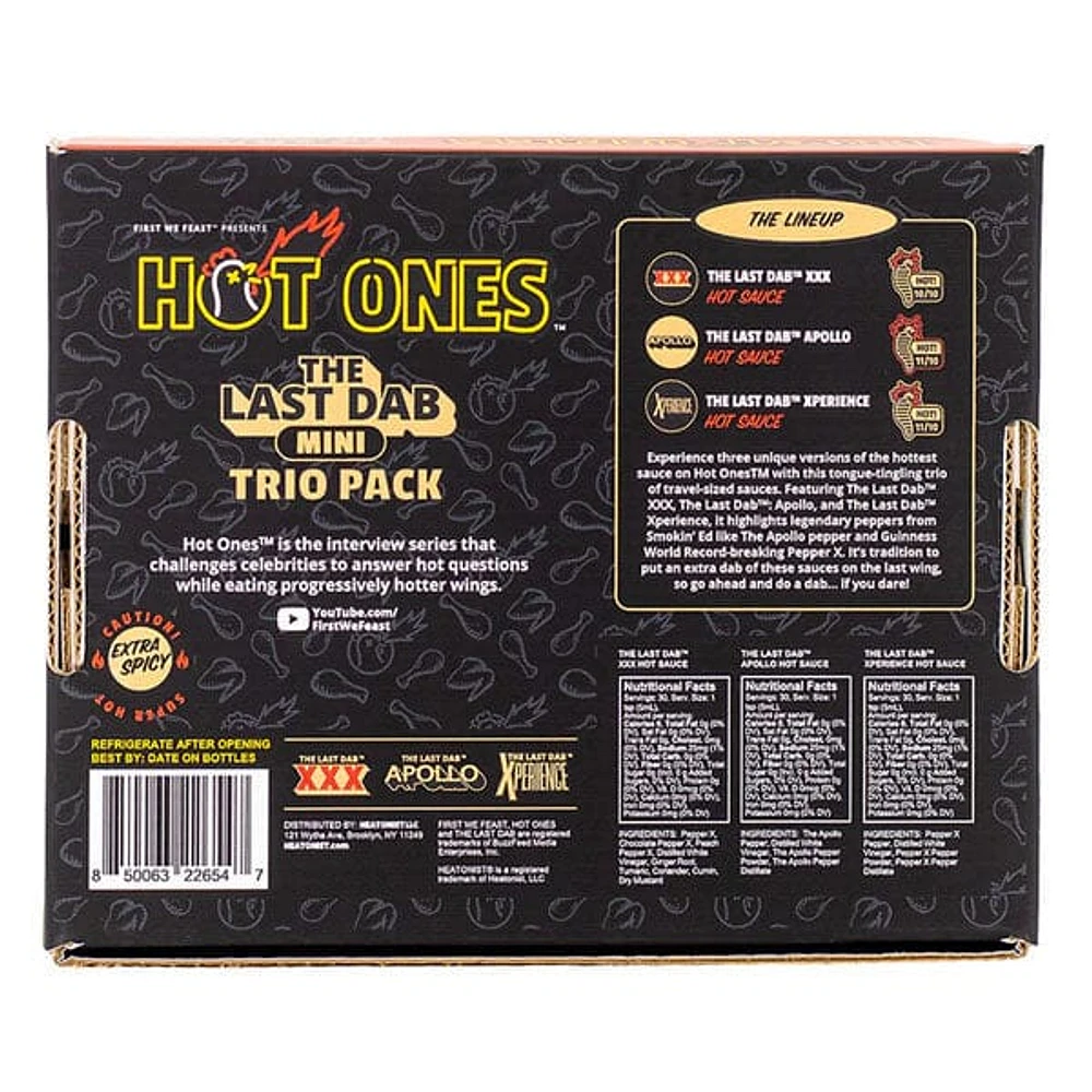 Hot Ones® "The Last Dab" Mini Hot Sauce Trio Pack Sampler (3 x 1.69 oz) As Seen On Youtube