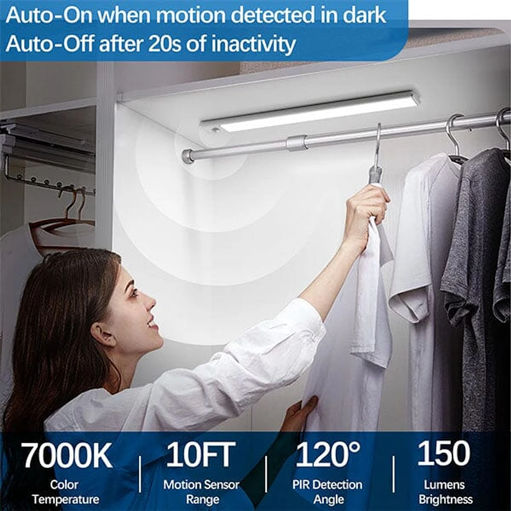 InstaLuma LED Motion-Sensing Light Bar (2pk)