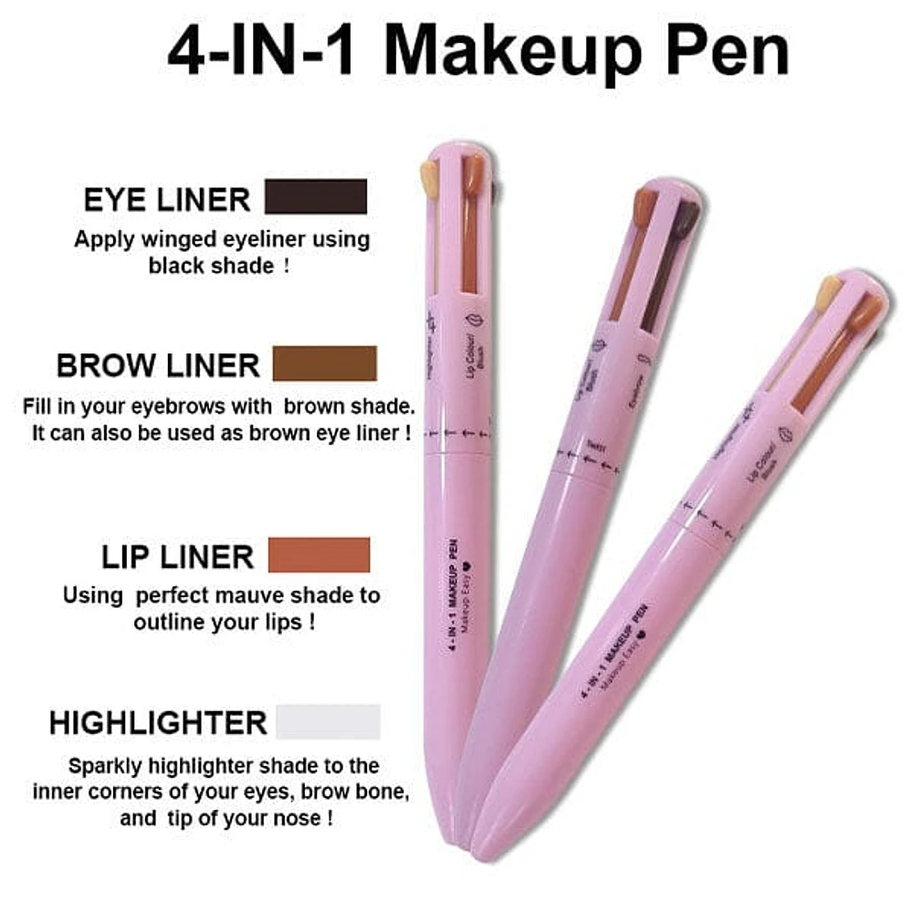 WOW 4-in-1 Makeup Pen - Eyeliner / Brow Liner / Lip Liner / Highlighter