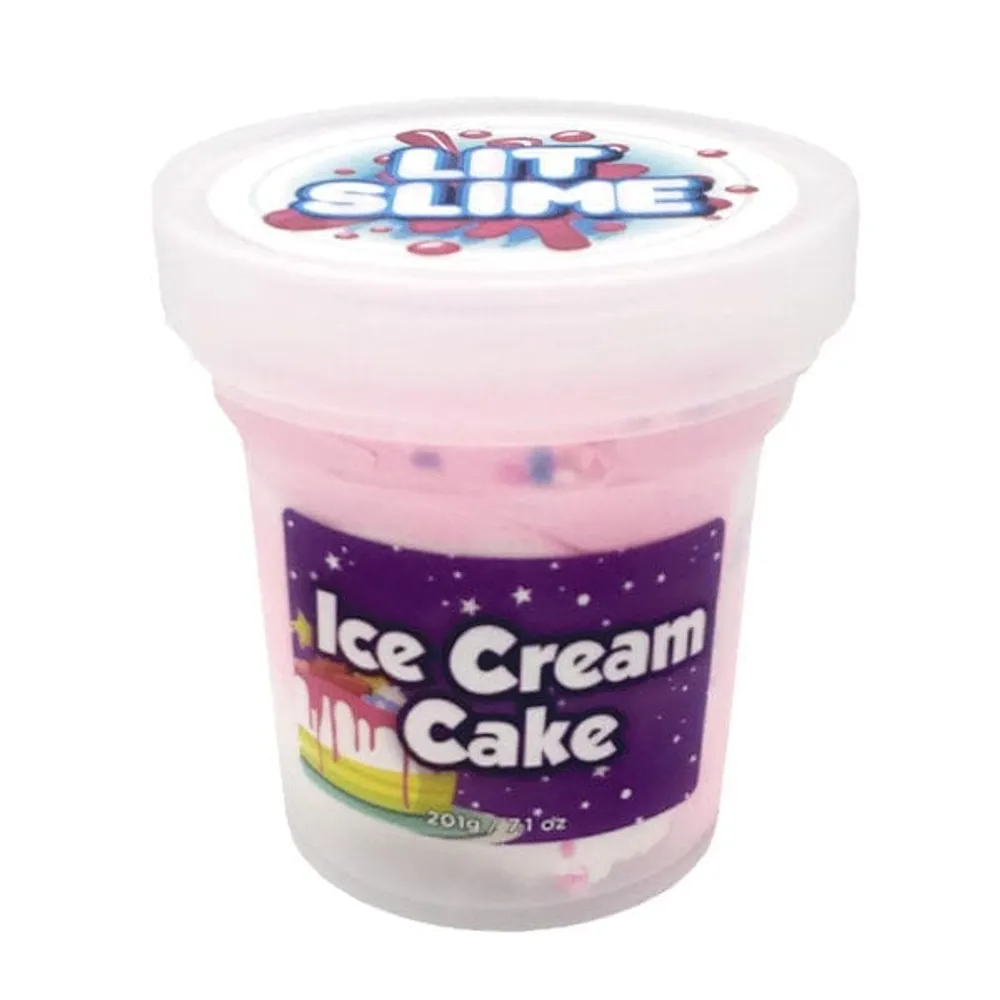 Birthday Cake Ice Cream - Butter Textured Slime - Handmade in USA - Dope  Slimes - Scented - White