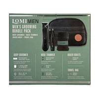 Lomimen Men's Grooming Bundle Travel Kit (4pc) Barbershop Quality Trimmers With Bonus Boxer Briefs!