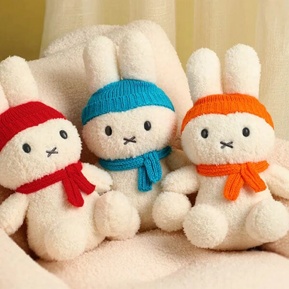 Dutch Miffy 9" Plush Toy in Matching Orange Knit Hat & Scarf