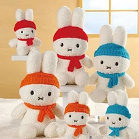 Dutch Miffy 9" Plush Toy in Matching Orange Knit Hat & Scarf