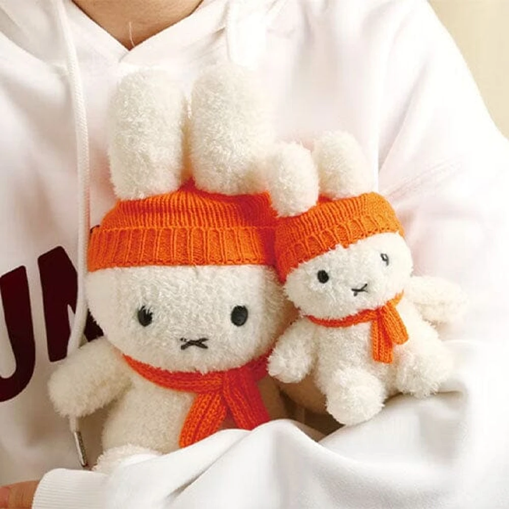 Dutch Miffy 9" Plush Toy in Matching Orange Knit Hat & Scarf