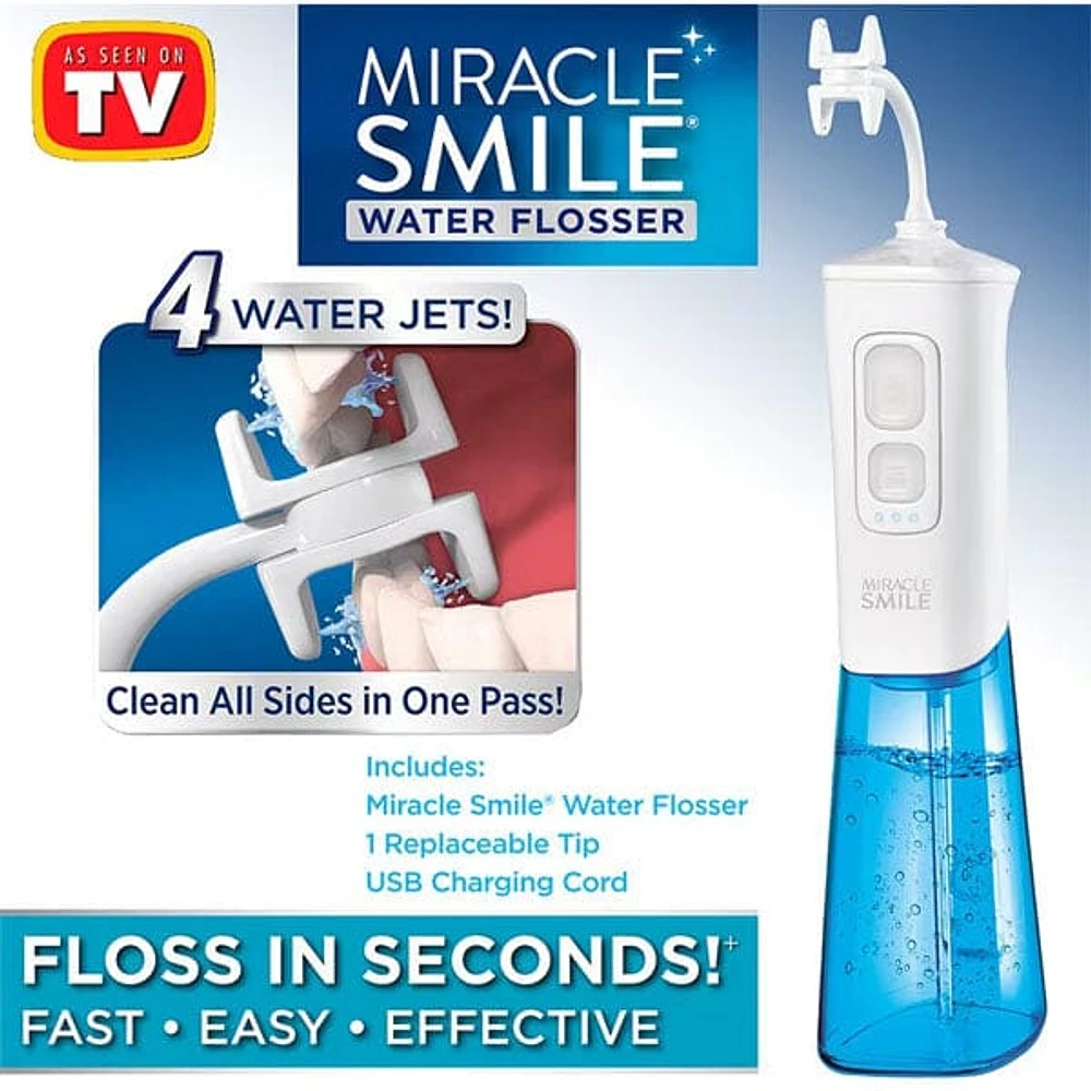 Ontel Miracle Smile Water Flosser Deluxe Pro for Teeth & Gum Health