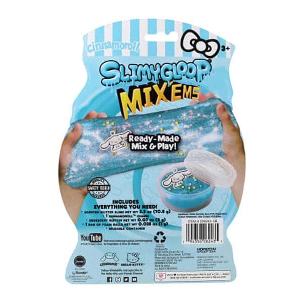 Sanrio Hello Kitty & Friends SlimyGloop Mix'Ems Pre-Made Slime Accessories Kit (2.5oz) Multiple Styles