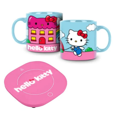 Sanrio 50th Anniversary Hello Kitty 12oz Blue Mug & Mug Warmer Set "Showcase Exclusive"