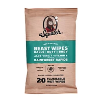 Dr. Squatch® All-Natural Flushable Beast Wipes For Men (20pk)