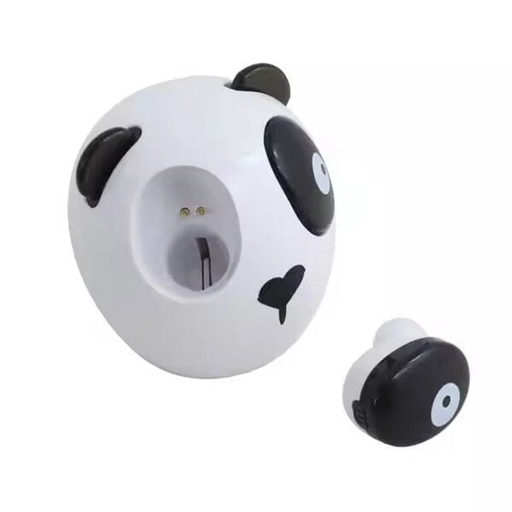 SoundLogicXT Panda TWS Bluetooth Earbud Headphones w/ Adorable Charging Case