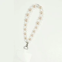 Vogue Strap: Pearl & Glass Crystal Bead Charm Bracelet Phone Accessory Chain