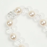 Vogue Strap: Pearl & Glass Crystal Bead Charm Bracelet Phone Accessory Chain