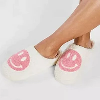 Smiley Face Plush Slippers for Indoors & Outdoors (Multiple Sizes)