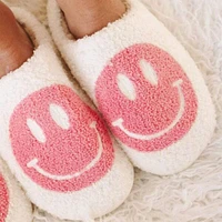 Smiley Face Plush Slippers for Indoors & Outdoors (Multiple Sizes)