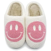 Smiley Face Plush Slippers for Indoors & Outdoors (Multiple Sizes)