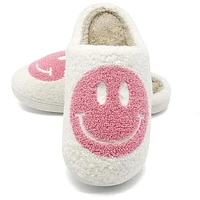 Smiley Face Plush Slippers for Indoors & Outdoors (Multiple Sizes)