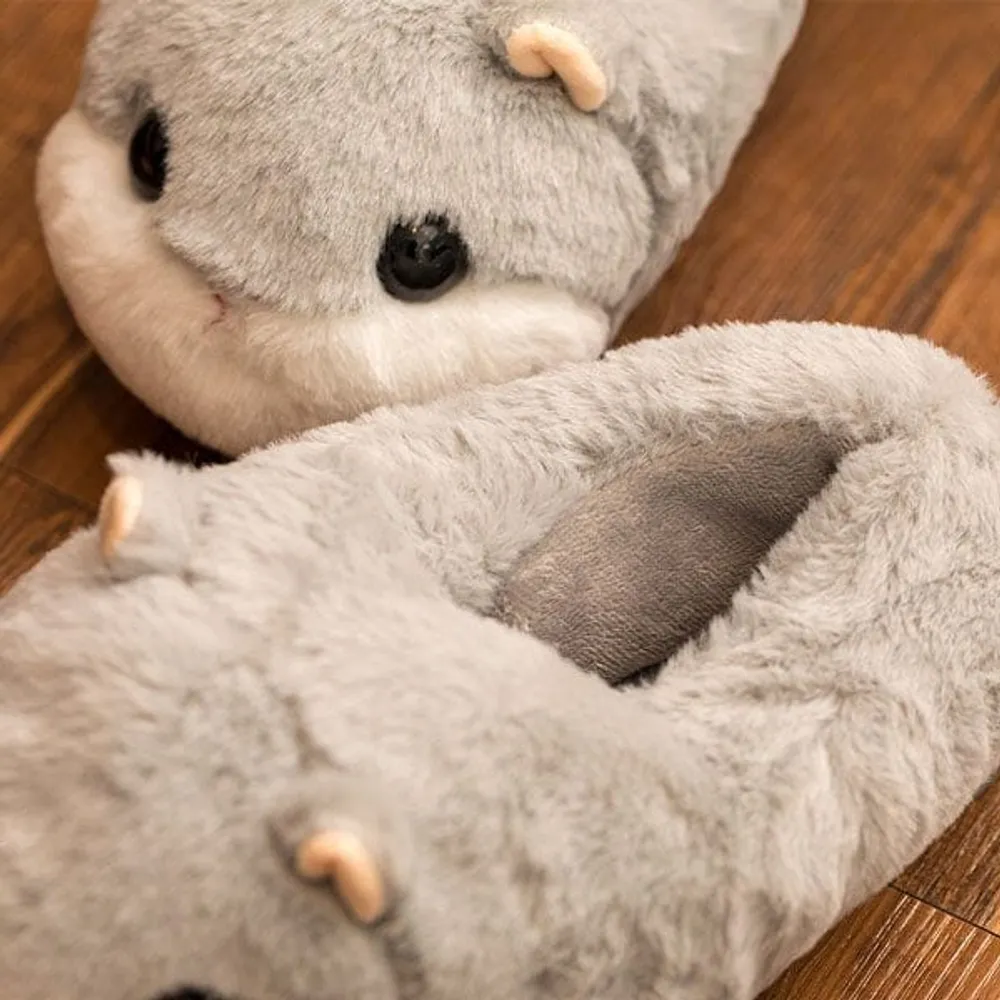 Fluffy Hamster Plush Slippers | As Seen On Social