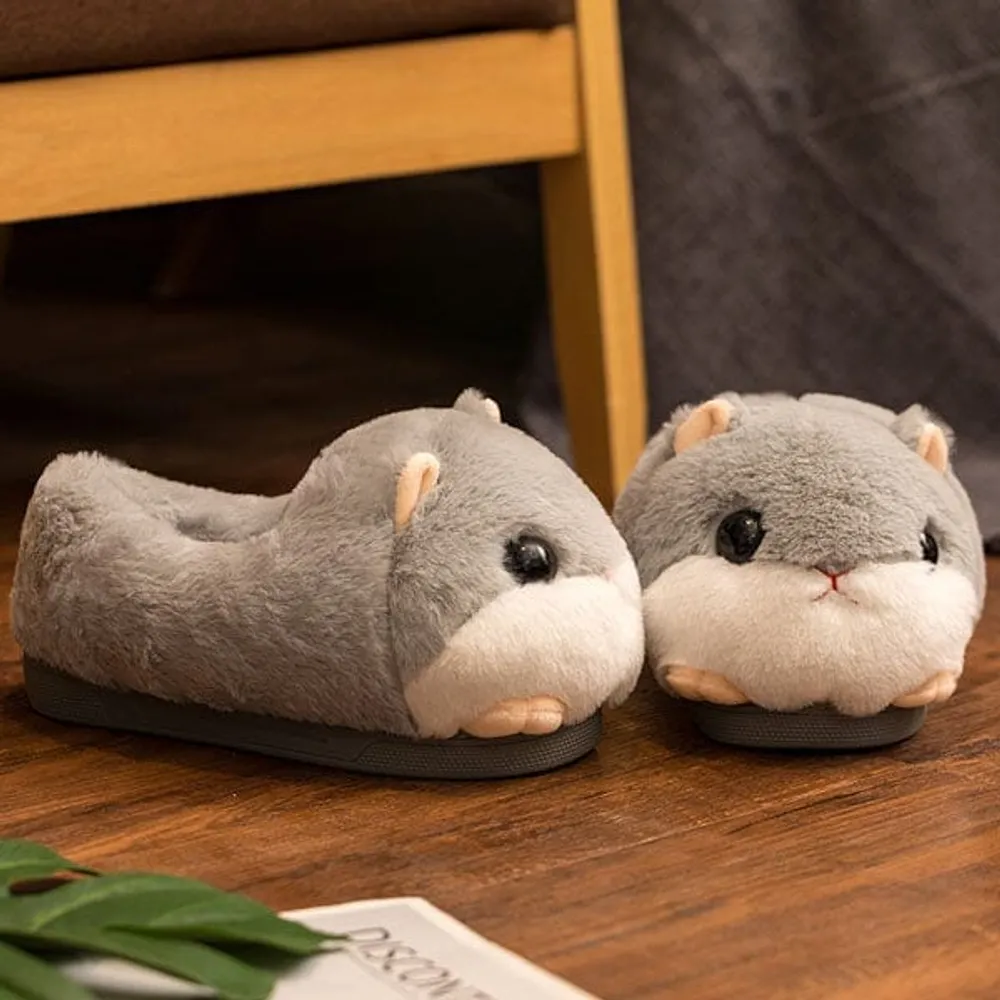 Fluffy Hamster Plush Slippers | As Seen On Social