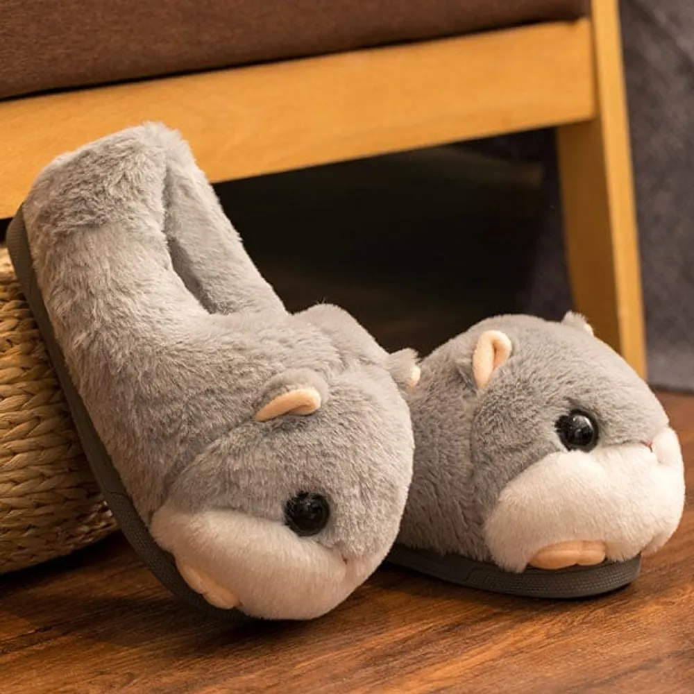 Fluffy Hamster Plush Slippers | As Seen On Social