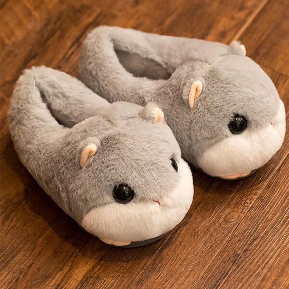 Fluffy Hamster Plush Slippers | As Seen On Social