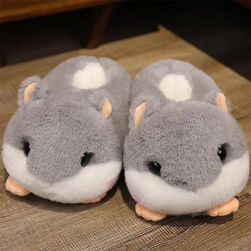 Fluffy Hamster Plush Slippers | As Seen On Social