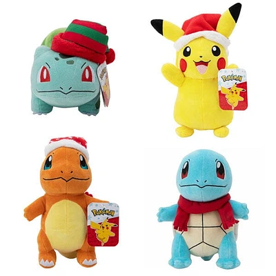 Holiday Pokemon 8" Collectible Plush Toys by Jazwares (1pc) Ships Assorted