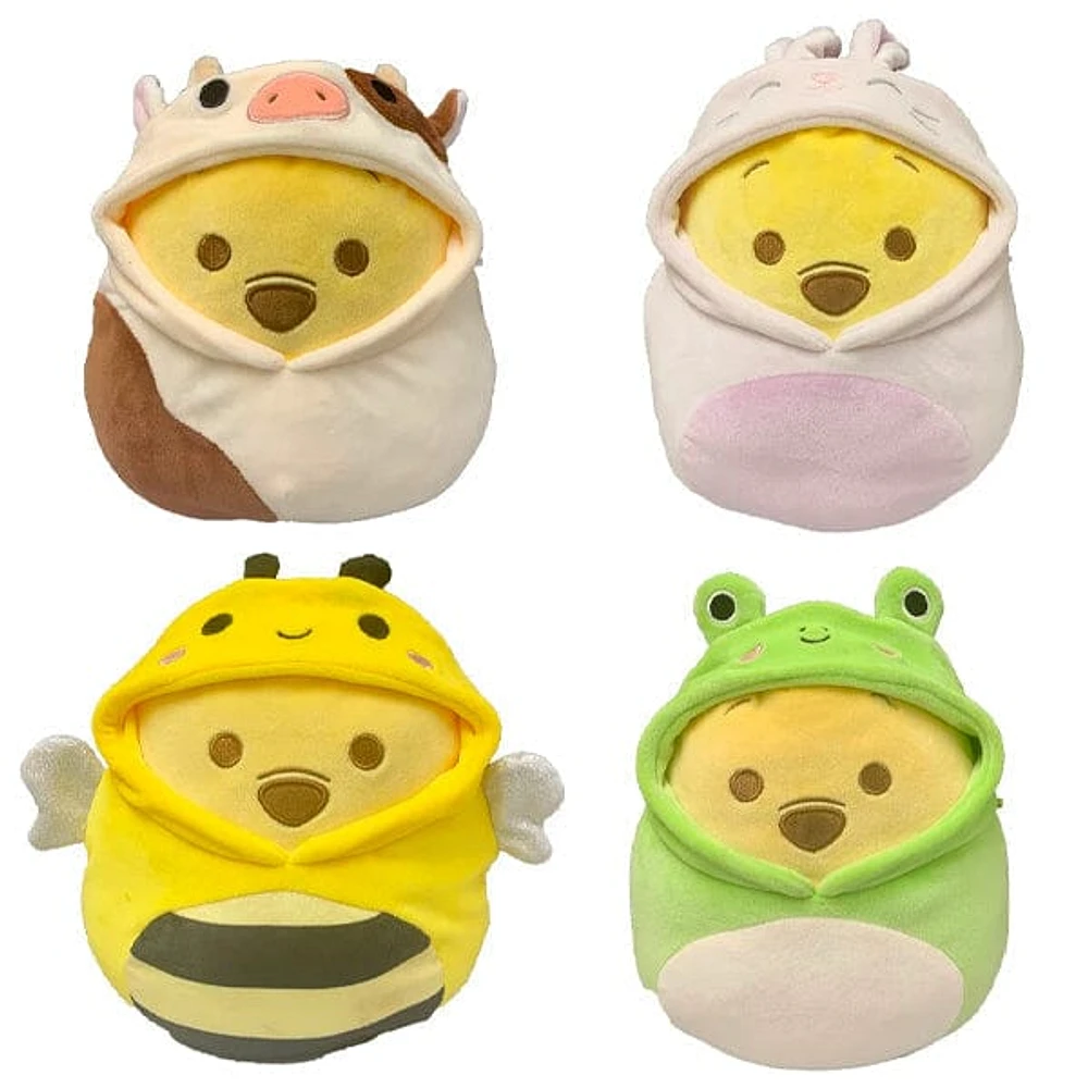 Squishmallows Plush Toys | 8" Peek-A-Pooh Squad | Pooh in Bumble Bee Costume