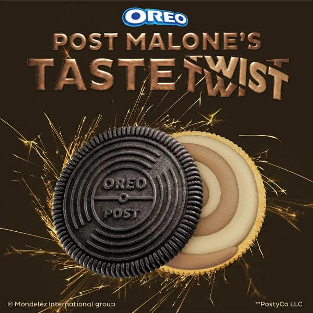 OREO x Post Malone Chocolate Caramel Shortbread Sandwich Cookies (10.68oz) Limited Edition