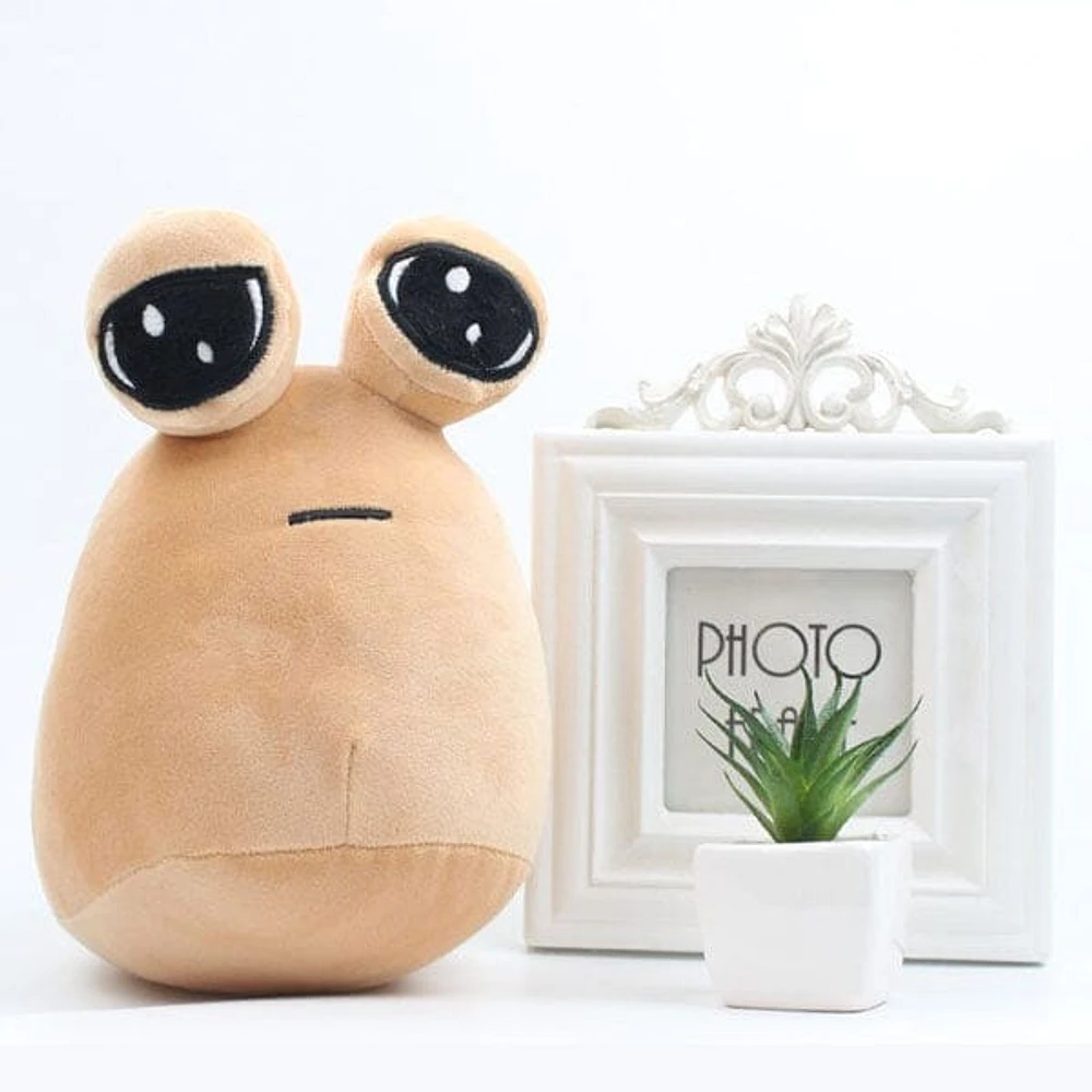 Sad Pou Alien Plush Toy 8.6" Kawaii Game Character Plushie Doll