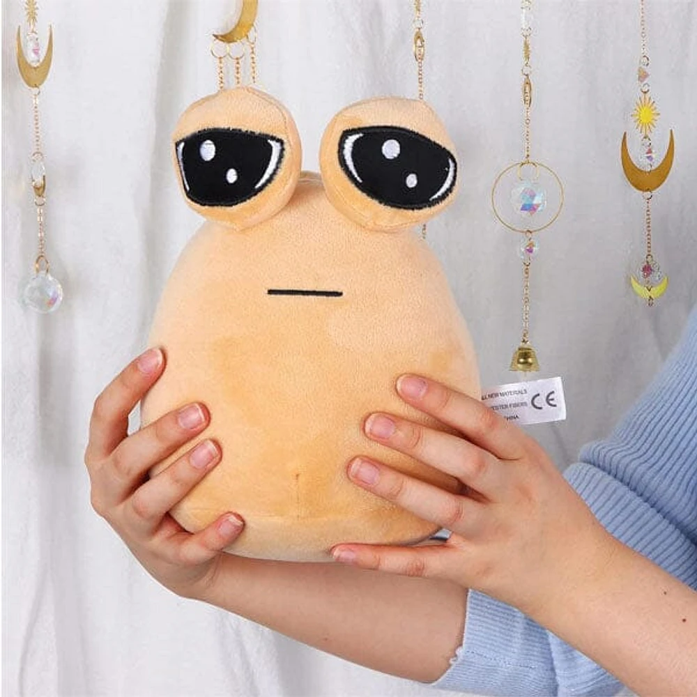 Sad Pou Alien Plush Toy 8.6" Kawaii Game Character Plushie Doll