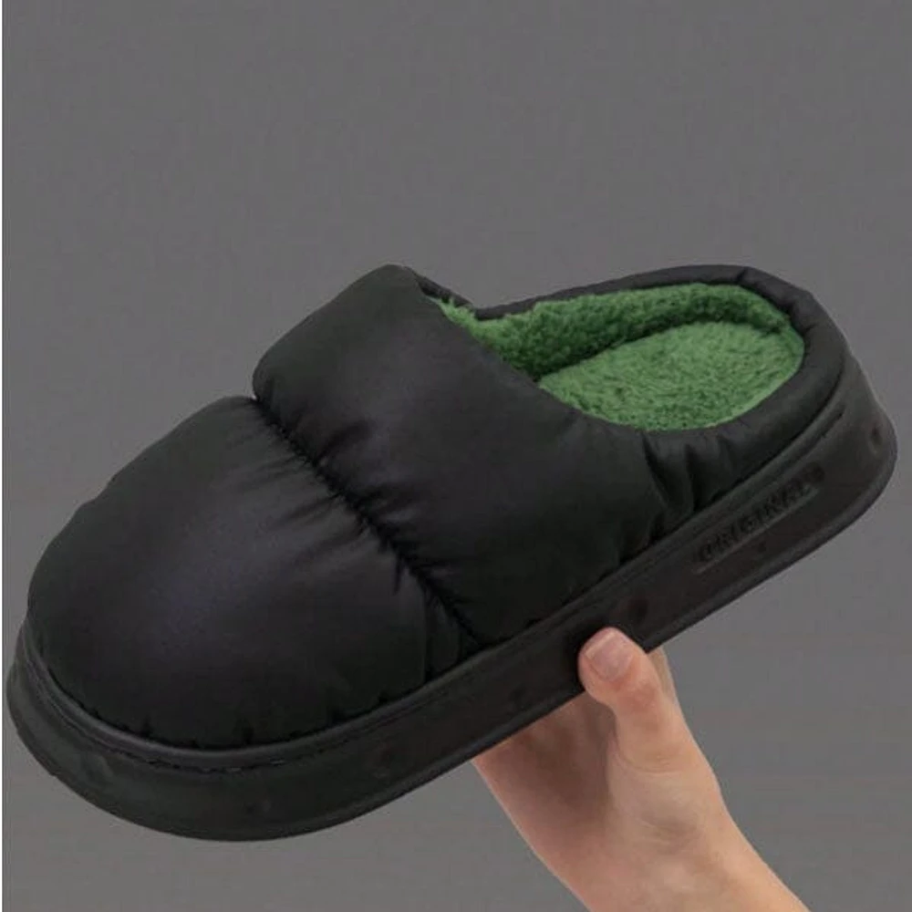 Puffer Slippers Unisex Slides Black (Multiple Sizes)