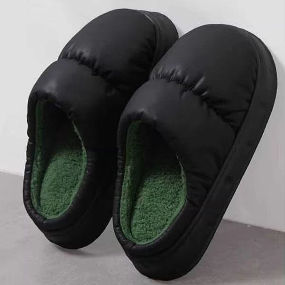 Puffer Slippers Unisex Slides Black (Multiple Sizes)