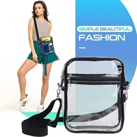 Clear Nylon Crossbody Bag | Adjustable Shoulder Strap