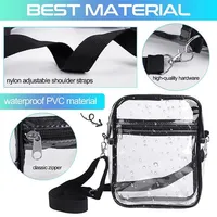 Clear Nylon Crossbody Bag | Adjustable Shoulder Strap