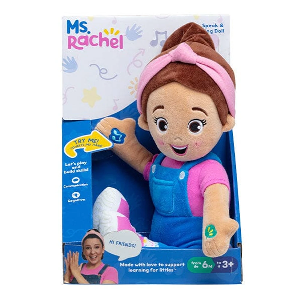 Ms. Rachel Official 16" Interactive Speak & Sing Doll Toy - 4 Songs & 16+ Phrases!