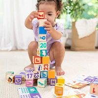 Ms. Rachel Official Wooden Stacking Blocks & Activity Cards Set by Melissa & Doug (44pc)