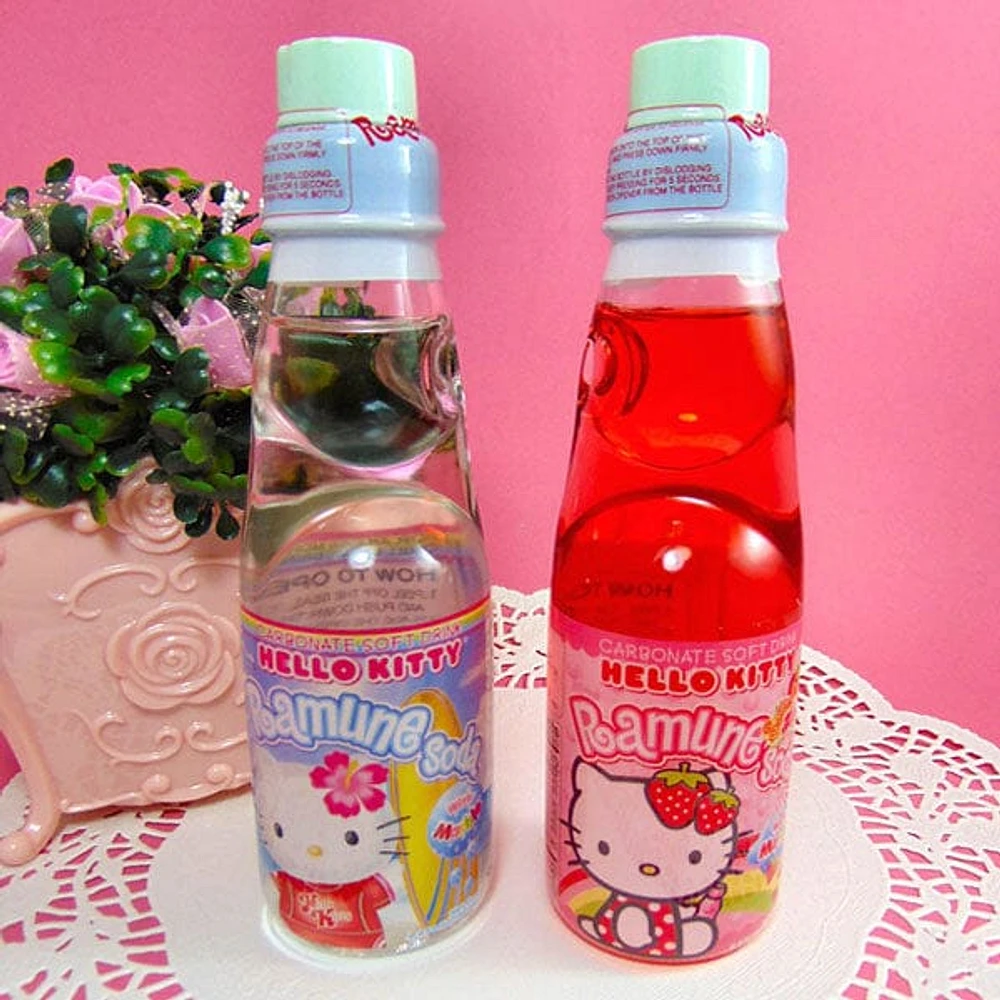 Hello Kitty Ramune Japanese Soda Drink (Multiple Flavors)