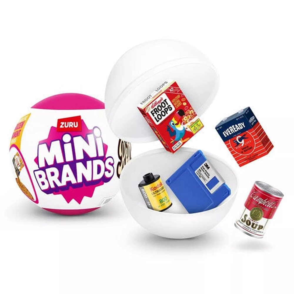 ZURU 5 Surprise Retro Grocery Mini Brands Series 1 Collectible Capsule