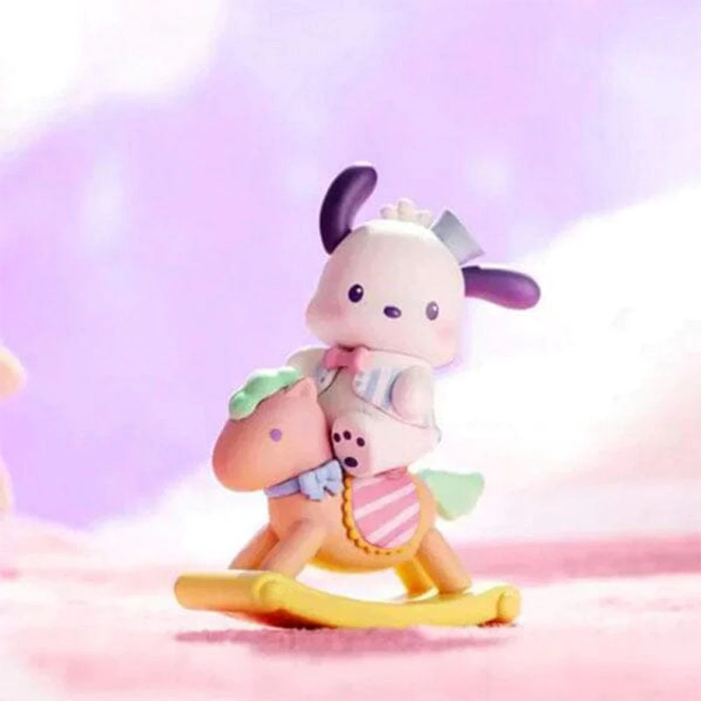 Sanrio Characters Childlike Heart Rocking Horse Series Collectible Figurine Blind Box (1pc)