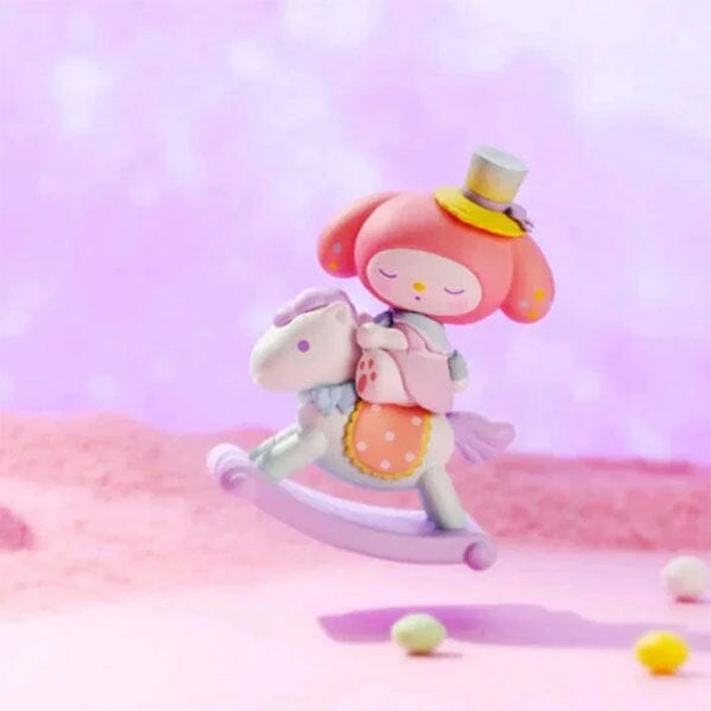 Sanrio Characters Childlike Heart Rocking Horse Series Collectible Figurine Blind Box (1pc)