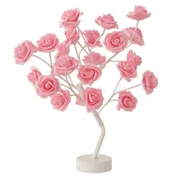 RosiTwists Decorative LED Tabletop Rose Tree Lamp