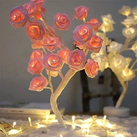 RosiTwists Decorative LED Tabletop Rose Tree Lamp