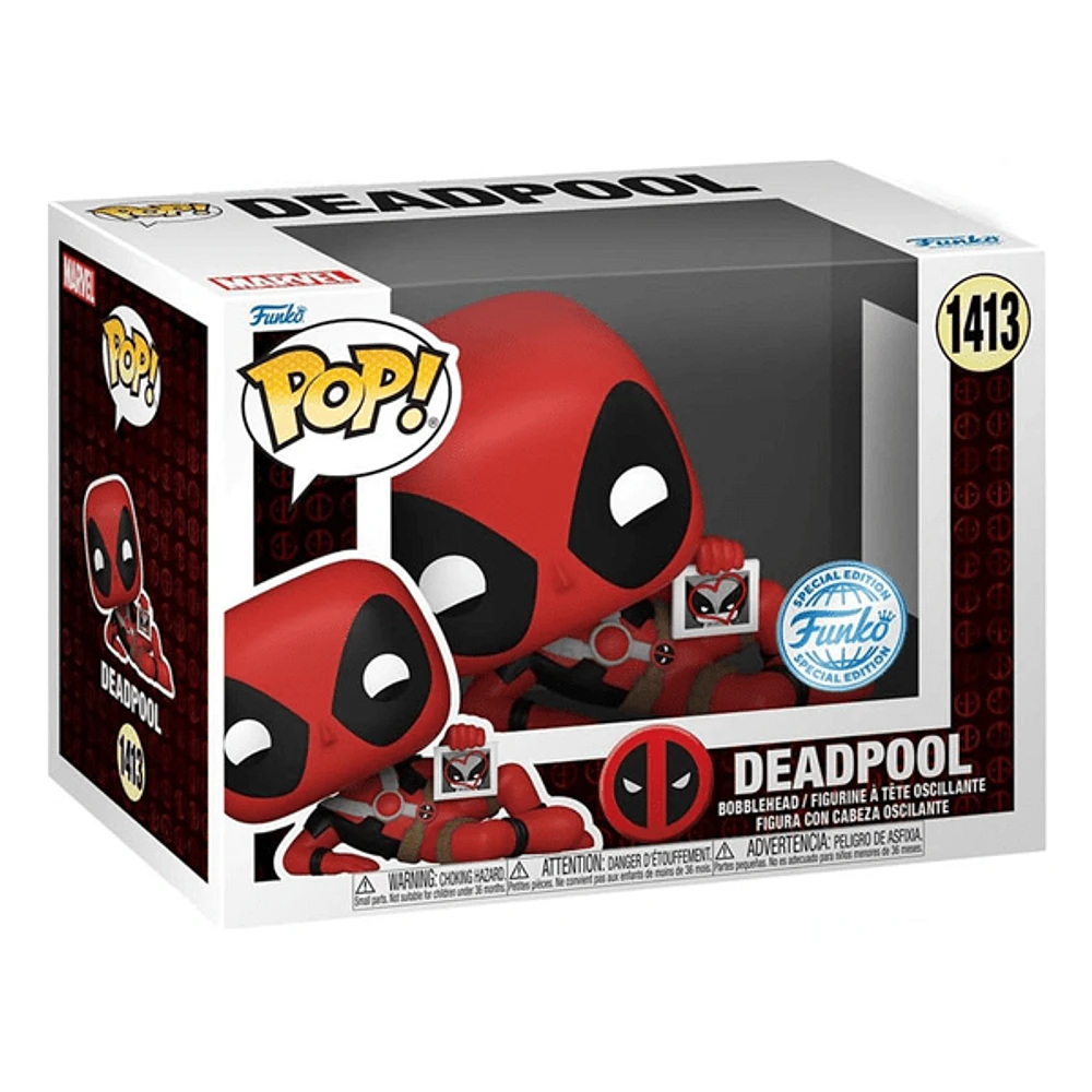 Funko Pop! Marvel: Bobble Head - Lazy Deadpool (Parody)