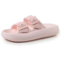 Shhhandals Unisex Adjustable Anti-Slip Buckle Cloud Slides (Multiple Colors)