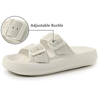 Shhhandals Unisex Adjustable Anti-Slip Buckle Cloud Slides (Multiple Colors)